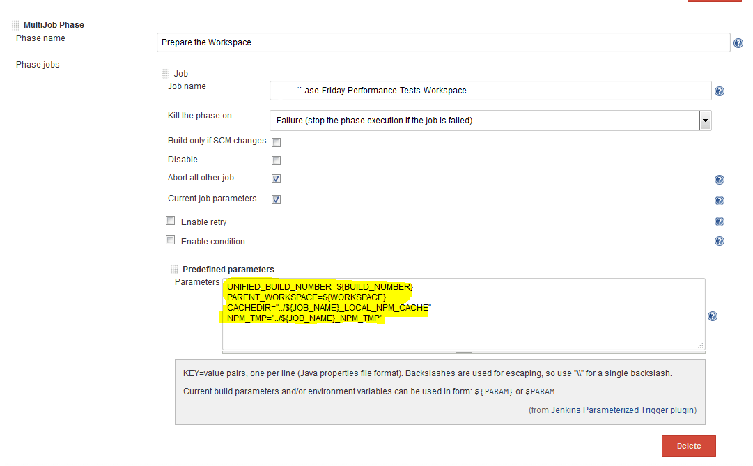 [JENKINS34864] MultiJob predefined parameters no longer passed to